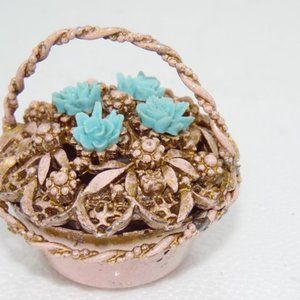 1950' 60' metal ring holder basket